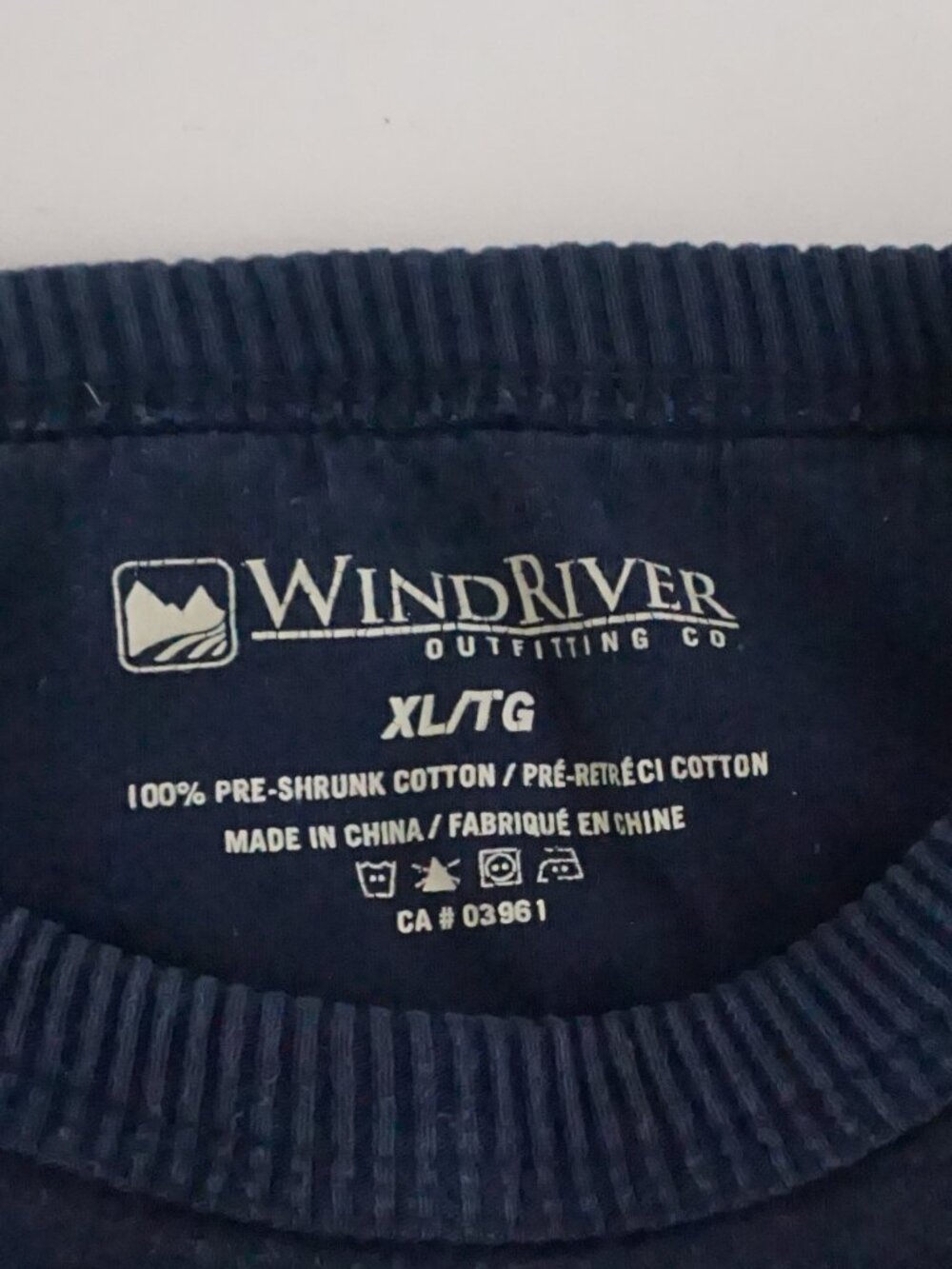 Vintage WindRiver Navy Cotton Classic Sweatshirt Casual Pullover Crewneck XL - Picture 10 of 10